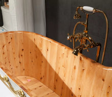 Load image into Gallery viewer, LUXURY Golden Sauna Wood Bathtub
