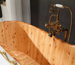 LUXURY Golden Sauna Wood Bathtub