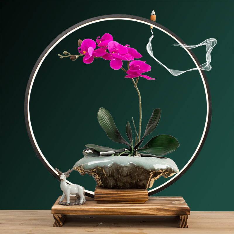 Luxury Home Decor Molandi Style Ceramic Vase for Plant/Flower Running water Flower Vase