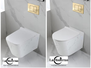 Marble style Wall Hang Toilet with Push buttons and Tank