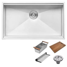 Cargar imagen en el visor de la galería, 304 Stainless Steel Undermount Kitchen Sink 76x43cm with Accessories
