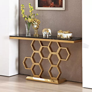 Stainless steel console table