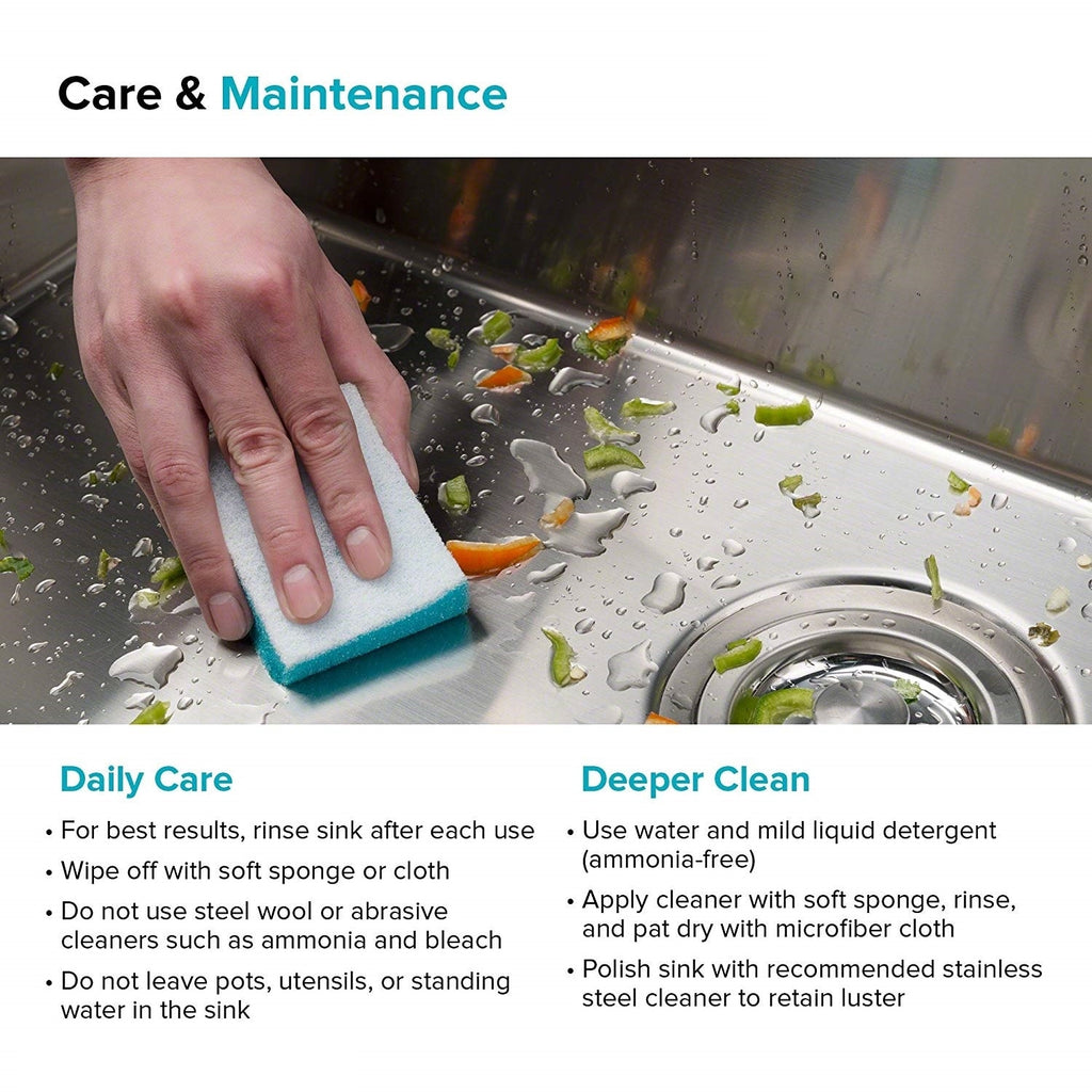 304 Stainless Steel Undermount Kitchen Sink 76x43cm with Accessories