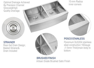 Apron Sink Stainless steel 304 Farmhouse Sink