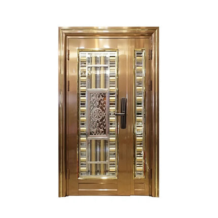 Anti theft stainless steel door gold color (Note: price depends on the size of your door )