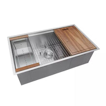 Cargar imagen en el visor de la galería, 304 Stainless Steel Undermount Kitchen Sink 76x43cm with Accessories
