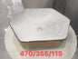 Classic Porcelain Middle East Inspired Gold Textured Base Wash Basin