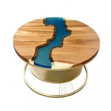 Load image into Gallery viewer, SMALL Center TABLE SOLID WOOD Made of Resin and stainless steel
