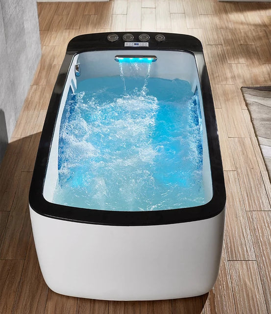 Acrylic Bathtub Jacuzzi One Seater Whirpool with Led Lights Jet Massage