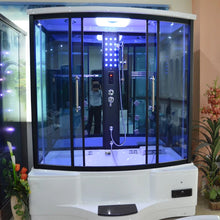 Lade das Bild in den Galerie-Viewer, Tempered Glass Shower Room Tub with Foot Massage and Steamer
