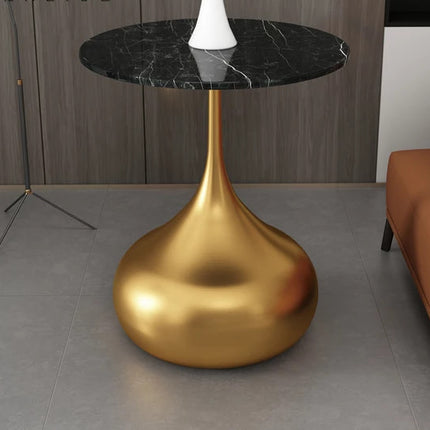 Luxury Gold Black side table stainless steel Electroplating Living Room Table