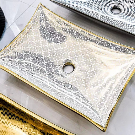 Bathroom luxury modern  design ceramic hand wash basin