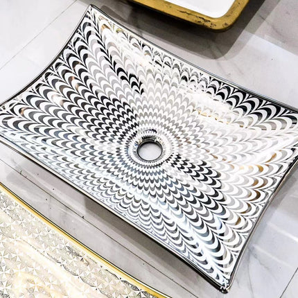 Bathroom luxury modern  design ceramic hand wash basin