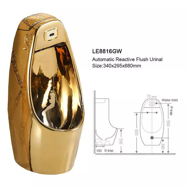 Luxury Mens Sensor Toilet Urinal Electroplating Sensor Hanging