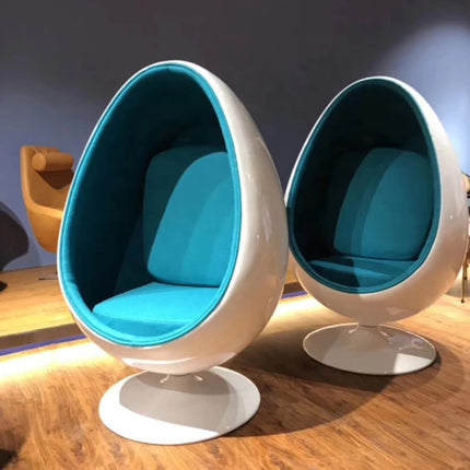 Contemporary living room egg chair with cushion furniture aviator fiberglass