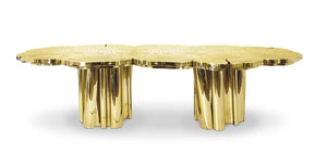 High quality STAINLESS STEEL GOLD DINING TABLE