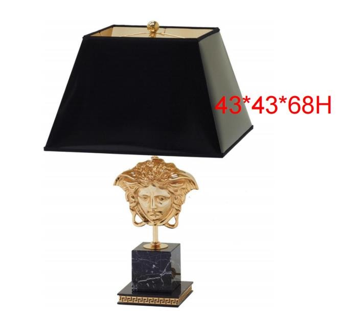 Luxury Versace Black Table Top Lamp for Home Decoration