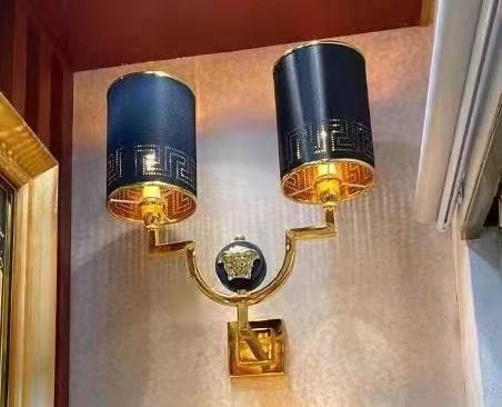 Luxury Versace Wall Lamp Indoor Medusa Black