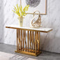 Luxury Antique marble top stainless steel gold color console table Electroplated