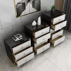 Modern Metal Gold Cabinet