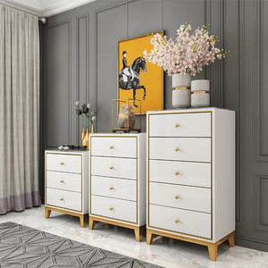 Modern Metal Gold Cabinet