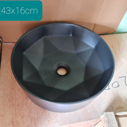 Black Matte Art Sink Countertop Porcelain Hand Wash Basin