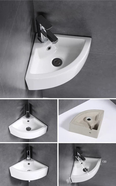 White Hanging Porcelain Basin Bathroom Accessories Equipment