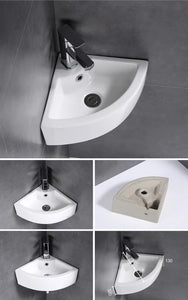 White Hanging Ceramic Basin Bathroom Accessories Equipment