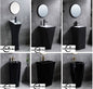 La Moderno Sculptural Black Pedestal Collection Unique Porcelain Shapes Modern Artistic Basins