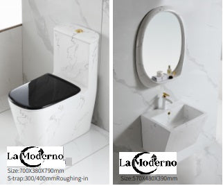 Luxury Ceramic Toilet Choice of stand alone sink or deck sink