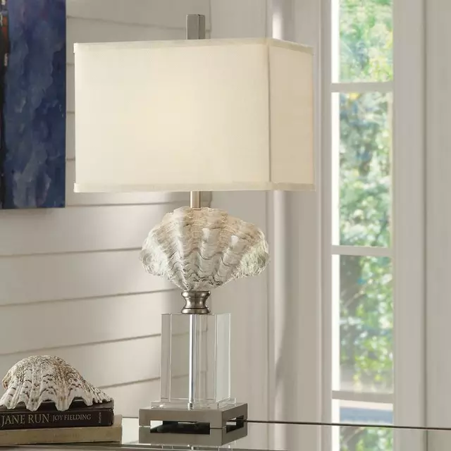 Living Room Bedroom Bedside Decorative Modern Shell Design Crystal Table Lamp Luxury