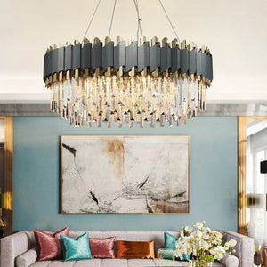 Crystal Chandelier Elegant Modern Lights choose round or oblong