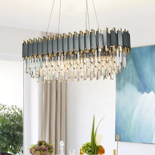 Crystal Chandelier Elegant Modern Lights choose round or oblong
