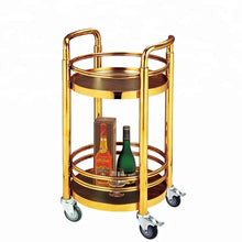 Lade das Bild in den Galerie-Viewer, Luxury Gold wine, tea, food trolley
