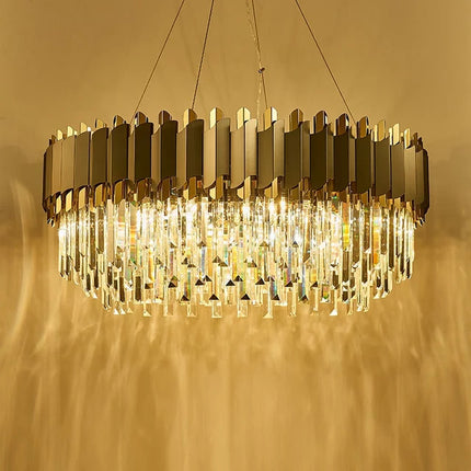 Crystal Chandelier Elegant Modern Lights choose round or oblong