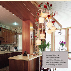 Elegant FLORAL CHANDELIER Home Ceiling Light Modern Home Decor Equipment