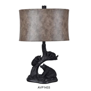 Table Lamp Rustic Bear Bed Side Table home lightning furniture