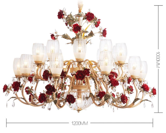 Elegant FLORAL CHANDELIER Home Ceiling Light Modern Home Decor Equipment