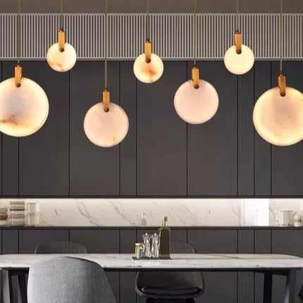 Chandelier Marble and Copper Ceiling Light Home Decor Furniture