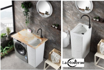 Lavabo sur pied en porcelaine moderne