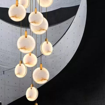 Chandelier Marble and Copper Ceiling Light Home Decor Furniture