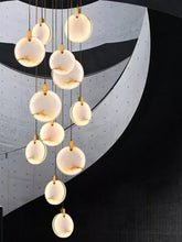 Load image into Gallery viewer, Chandelier Marble and Copper Ceiling Light Home Decor Furniture
