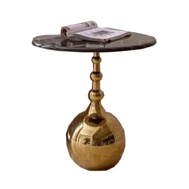 Luxury Italian Side table Stainless Steel Glass Top and Marble Top