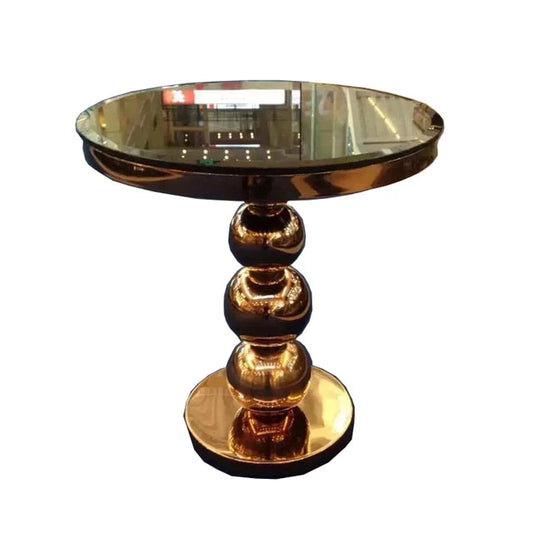 Luxury Italian Side table Stainless Steel Glass Top and Marble Top