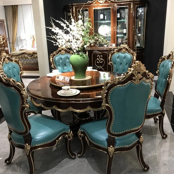 Luxury Hand Curved Round Table set
