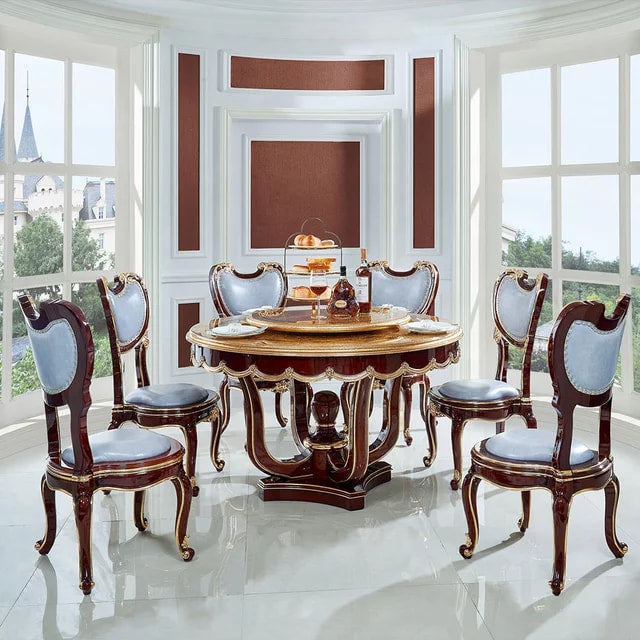 Luxury Hand Curved Round Table set