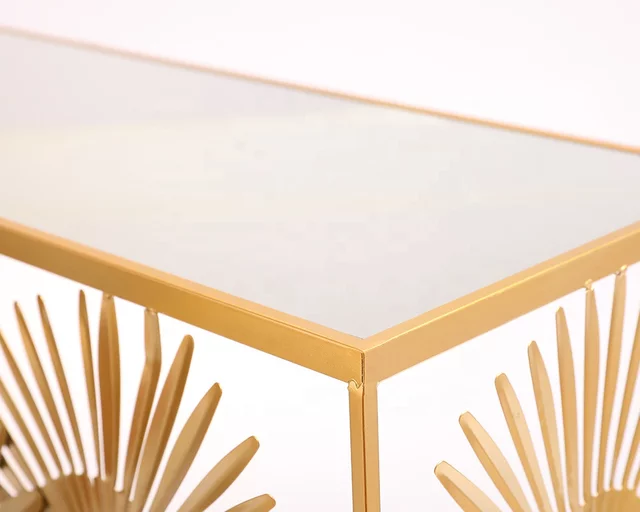 Iron Table Console Floral