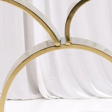 Cargar imagen en el visor de la galería, Gold Stainless Steel Electroplating Glass Top Console Table
