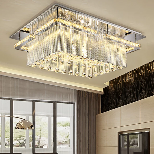 Luxury Chandelier Square Type Color Changing Remote Control Lights