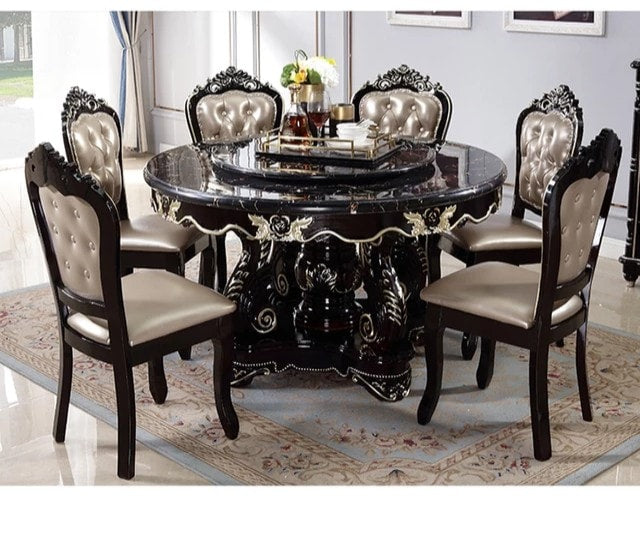 Luxury Hand Curved Round Table set